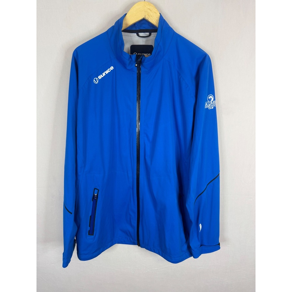 Sunice Zephal Mens XL Blue Waterproof Breathable Stretch Golf Jacket S42006